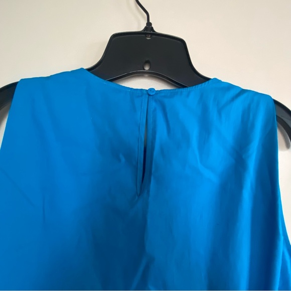 NWT Anthropologie | Maeve | Blue Sleeveless Bubble 100% Cotton Top, L - Picture 10 of 10